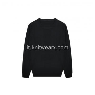 Pullover girocollo anti-pilling con maglione lavorato a maglia da uomo